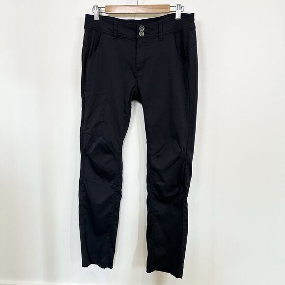 prAna Pants Women's Size 8 Black Halle Hiking Roll Up Convertible Nylon Outdoors - Picture 1 of 16